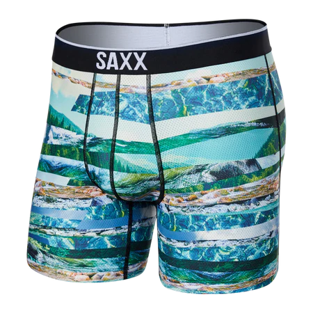 🇨🇦 Saxx Volt Boxer Brief - River Run Strip - Size Small