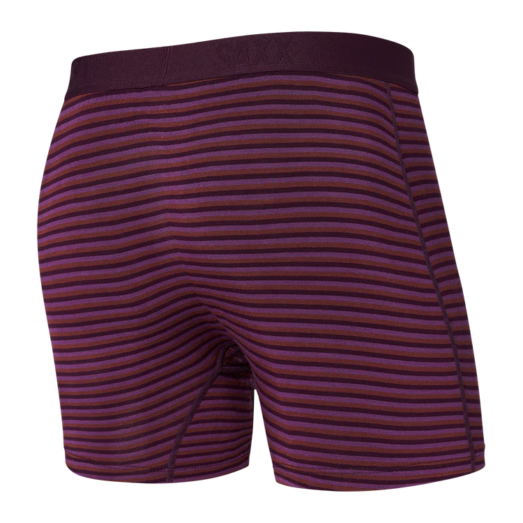 Saxx Ultra Super Soft Boxer Brief - Plum Micro-Stripe