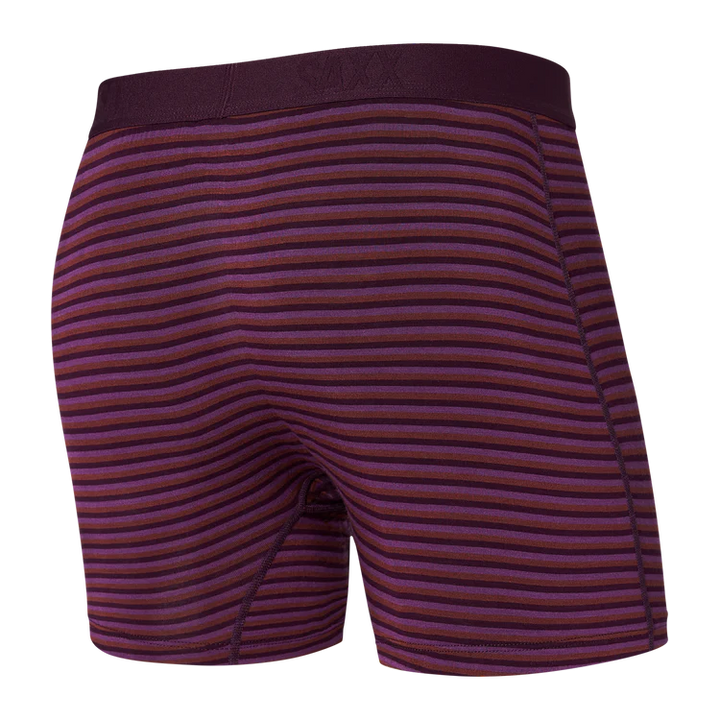 Saxx Ultra Super Soft Boxer Brief - Plum Micro-Stripe