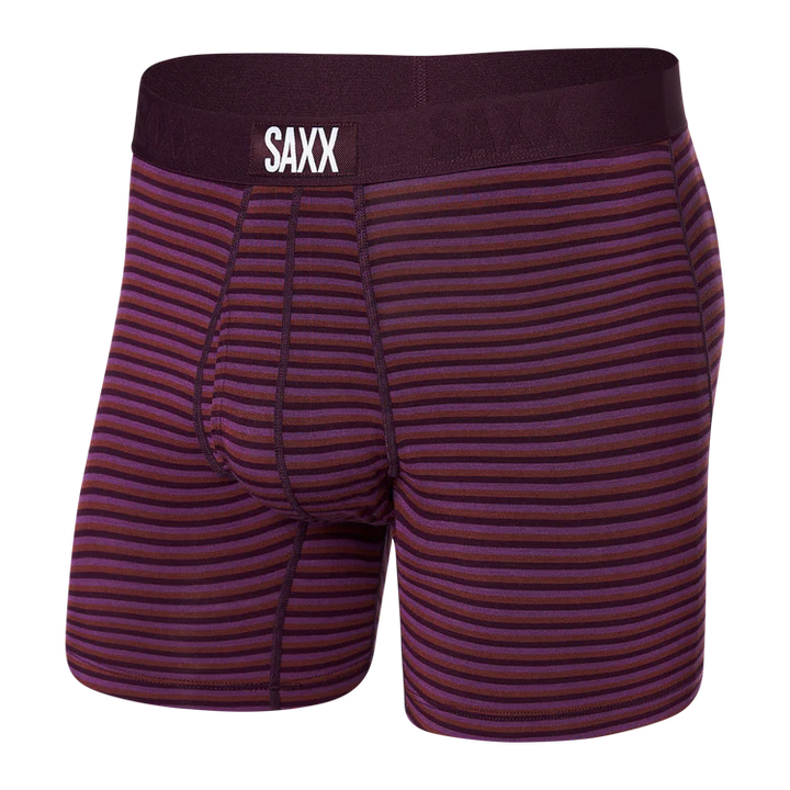 🇨🇦 Saxx Ultra Super Soft Boxer Brief - Plum Micro-Stripe