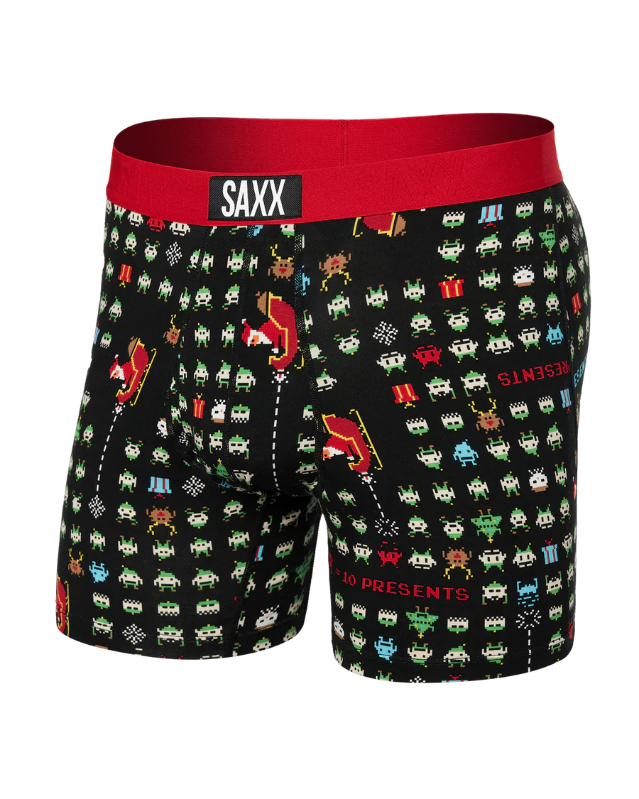 🇨🇦 Saxx Ultra Super Soft Boxer Brief - Sleigh Invaders - Size Small