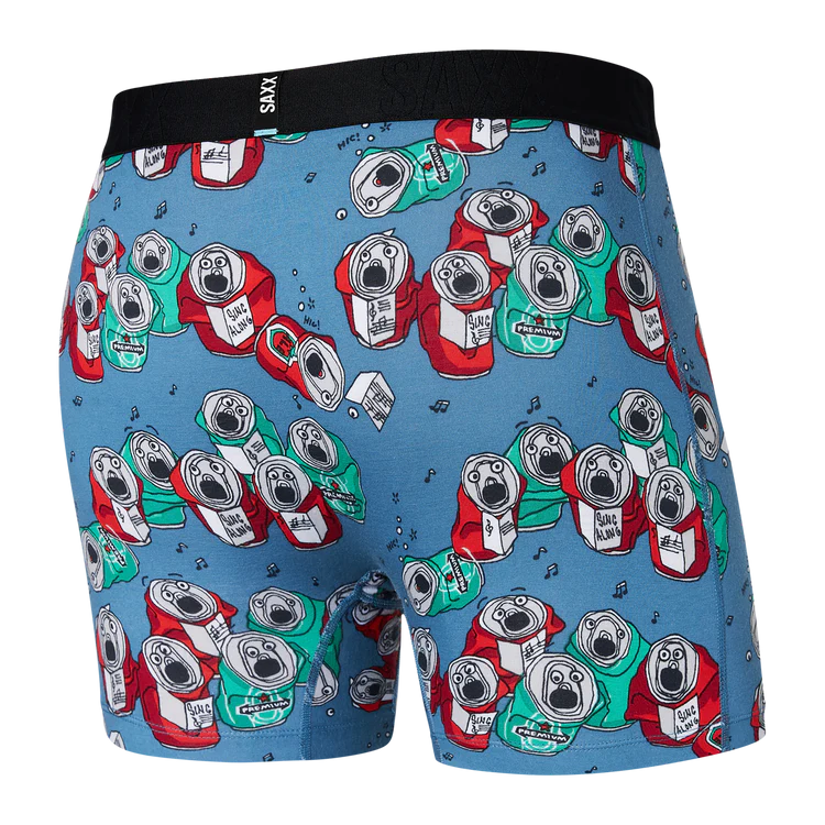 Saxx DropTemp™ Cooling Cotton Boxer Brief -  Beer Can Choir