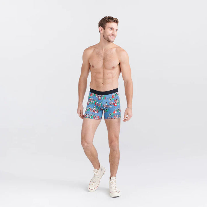 Saxx DropTemp™ Cooling Cotton Boxer Brief -  Beer Can Choir