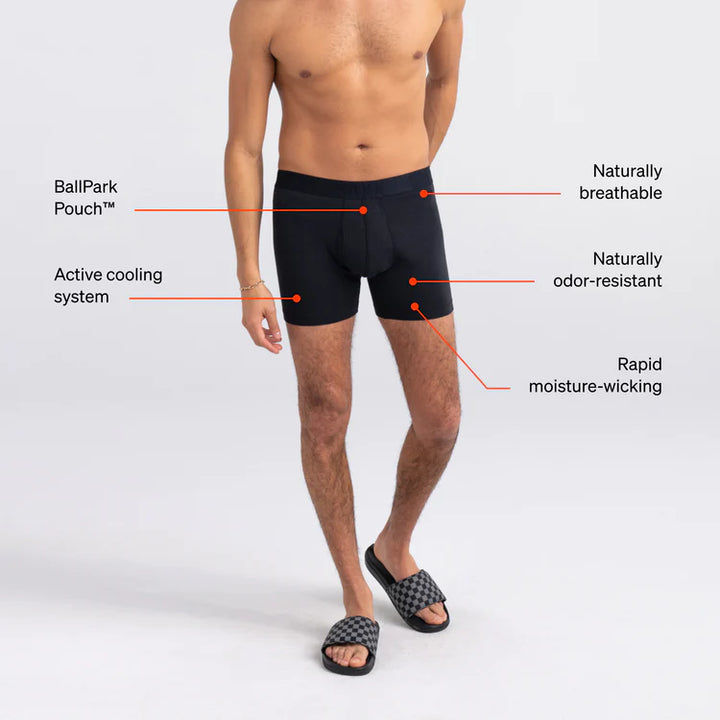 🇨🇦 Saxx DropTemp™ Cooling Cotton Boxer Brief -  Season Pass - Size Medium