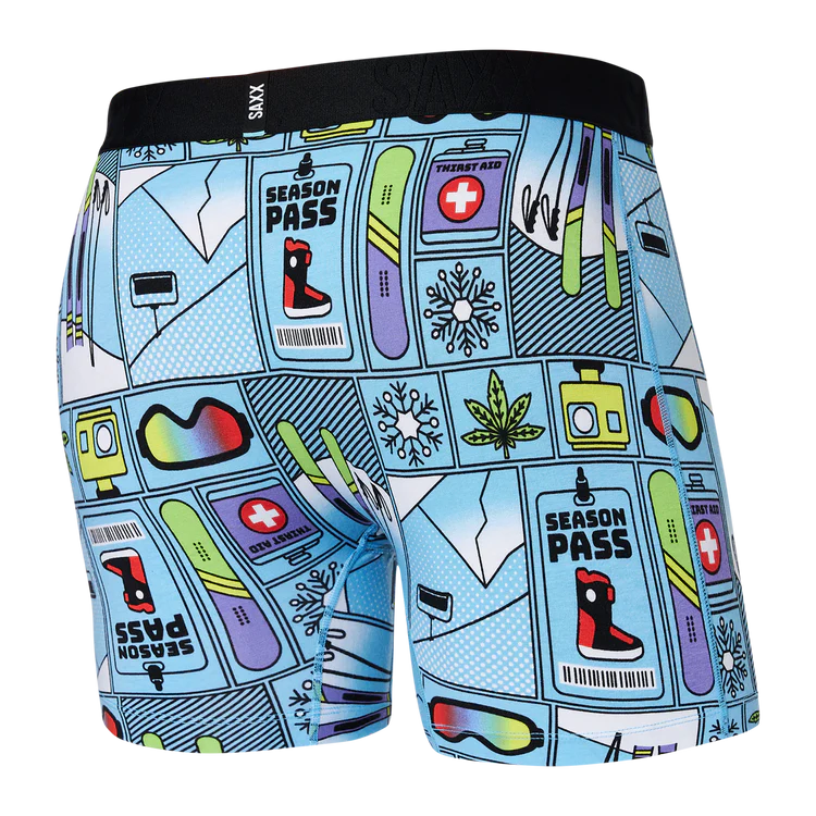 🇨🇦 Saxx DropTemp™ Cooling Cotton Boxer Brief -  Season Pass - Size Medium