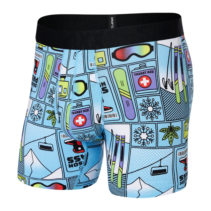 🇨🇦 Saxx DropTemp™ Cooling Cotton Boxer Brief -  Season Pass - Size Medium