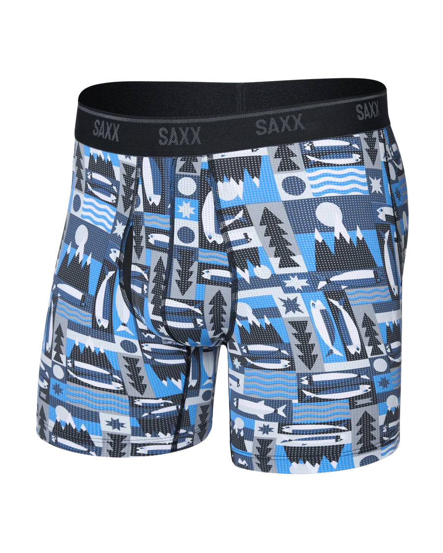 Saxx Quest Quick-Dry Mesh - Winter Angler-Blue
