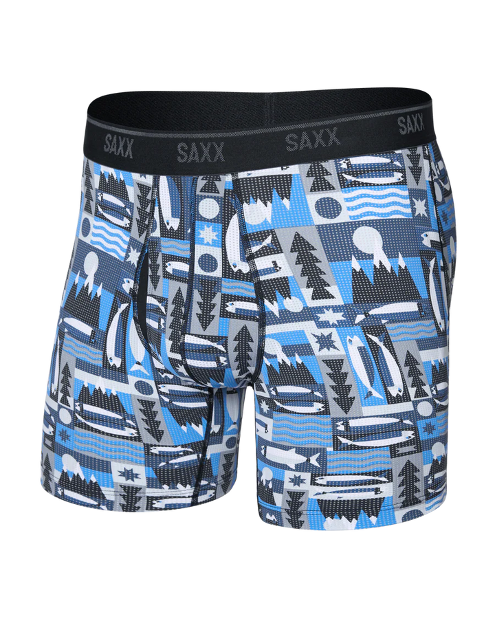 Saxx Quest Quick-Dry Mesh - Winter Angler-Blue