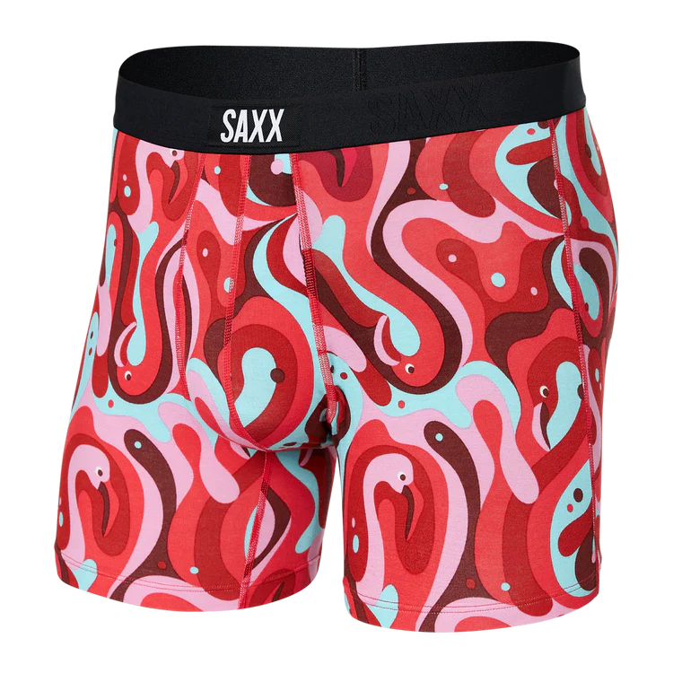 Saxx Vibe Super Soft Boxer Brief - Lava Lamp Flamingo