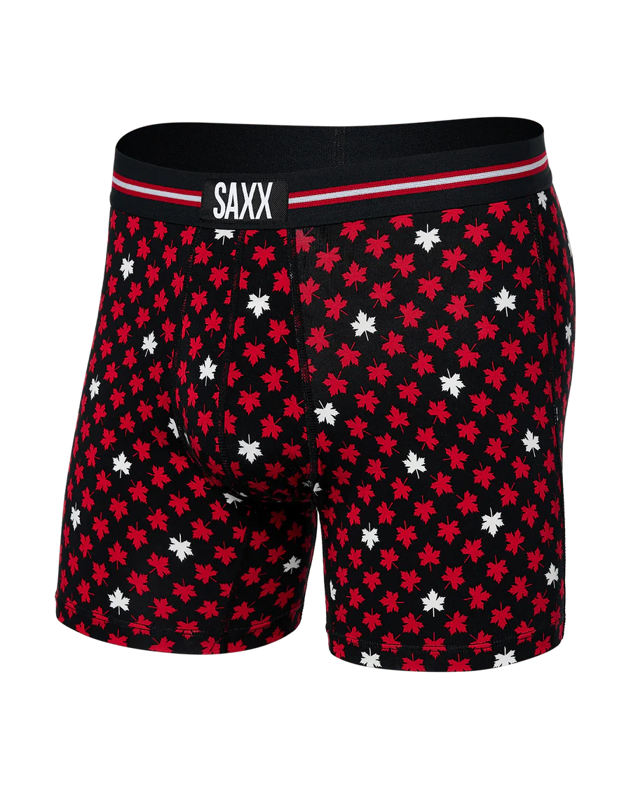 🇨🇦 Saxx Vibe Super Soft - Maple Leaf- Black