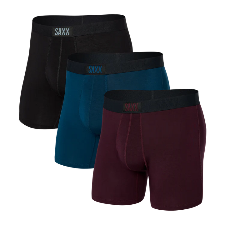 🇨🇦 Saxx Vibe 3 Pack - Burnt Plum - Size Small