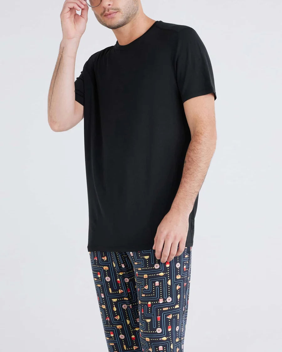 Saxx Snooze Sleep Short Sleeve Tee - Black