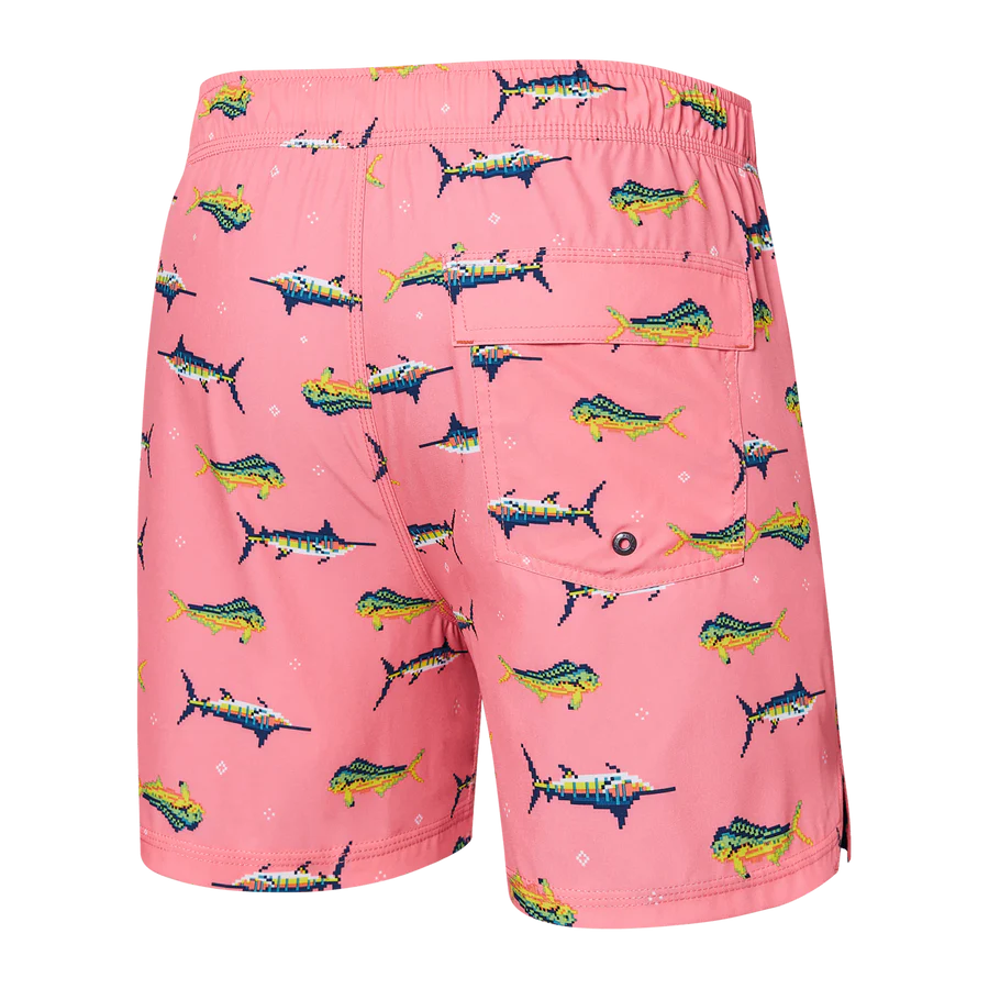 🇨🇦 Saxx Oh Buoy 2in1 Volley 5" - Trophy Catch Flamingo