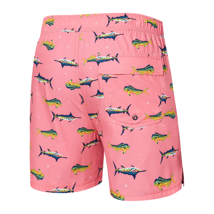 🇨🇦 Saxx Oh Buoy 2in1 Volley 5" - Trophy Catch Flamingo