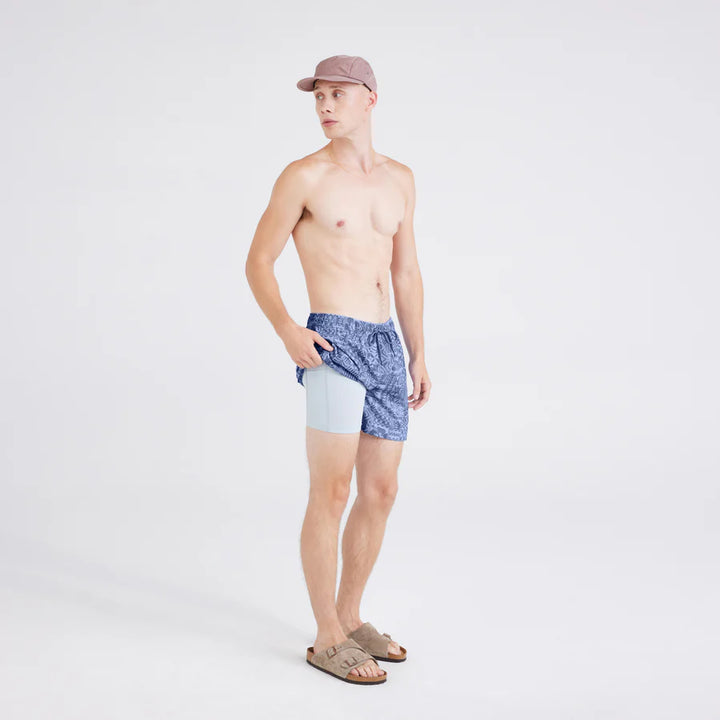 🇨🇦 Saxx Oh Buoy 2in1 Volley 5" - Tropical Tapa