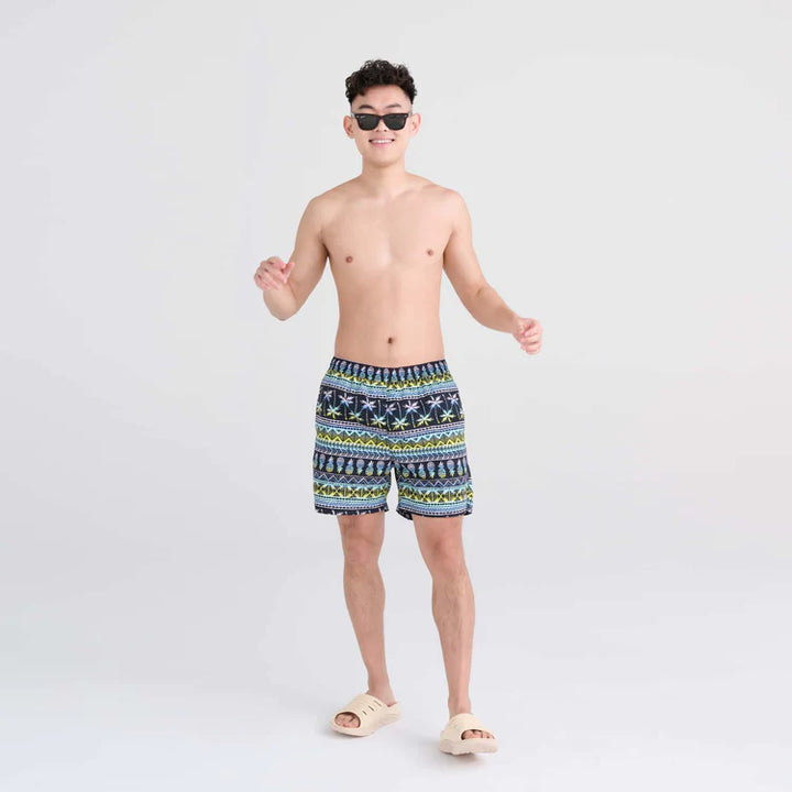 🇨🇦 Saxx Go Coastal - Swim Volley 5" Swim Shorts - Pina Stripe