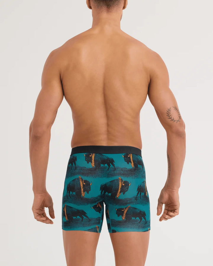 Saxx Vibe Xtra Soft Boxer Brief - Bison Bling Seascape