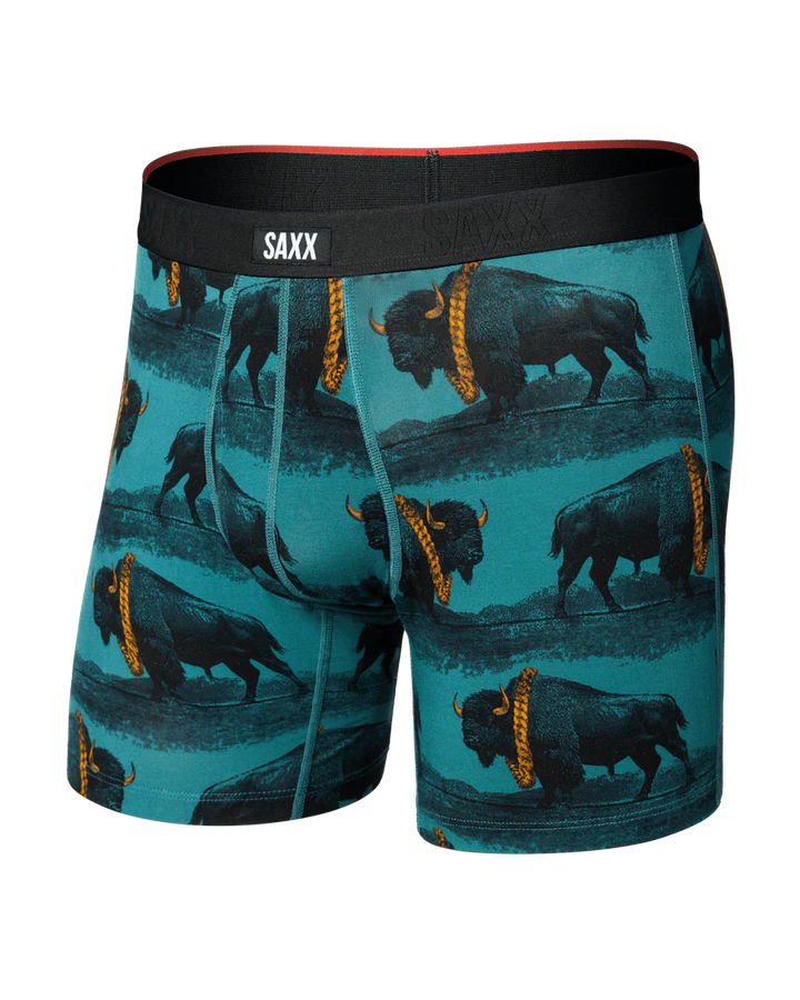 Saxx Vibe Xtra Soft Boxer Brief - Bison Bling Seascape