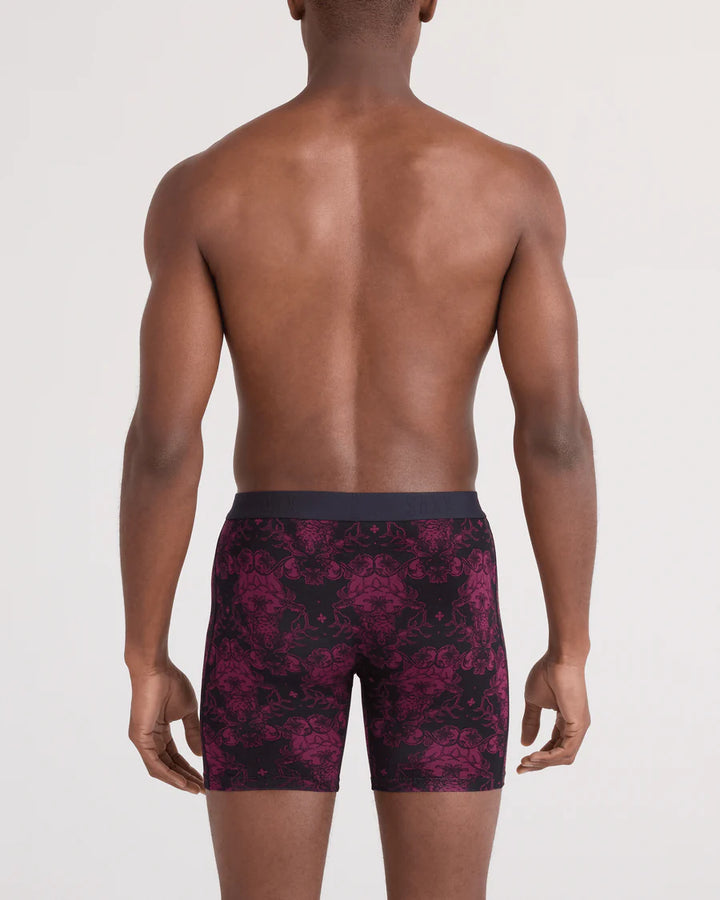 Saxx Vibe Xtra Soft Boxer Brief - Bear Brocade-Maroon