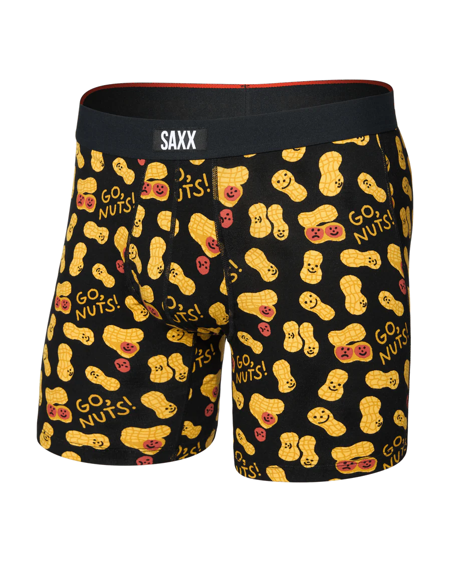 Saxx Vibe Xtra Soft Boxer Brief - Go Nuts-Black