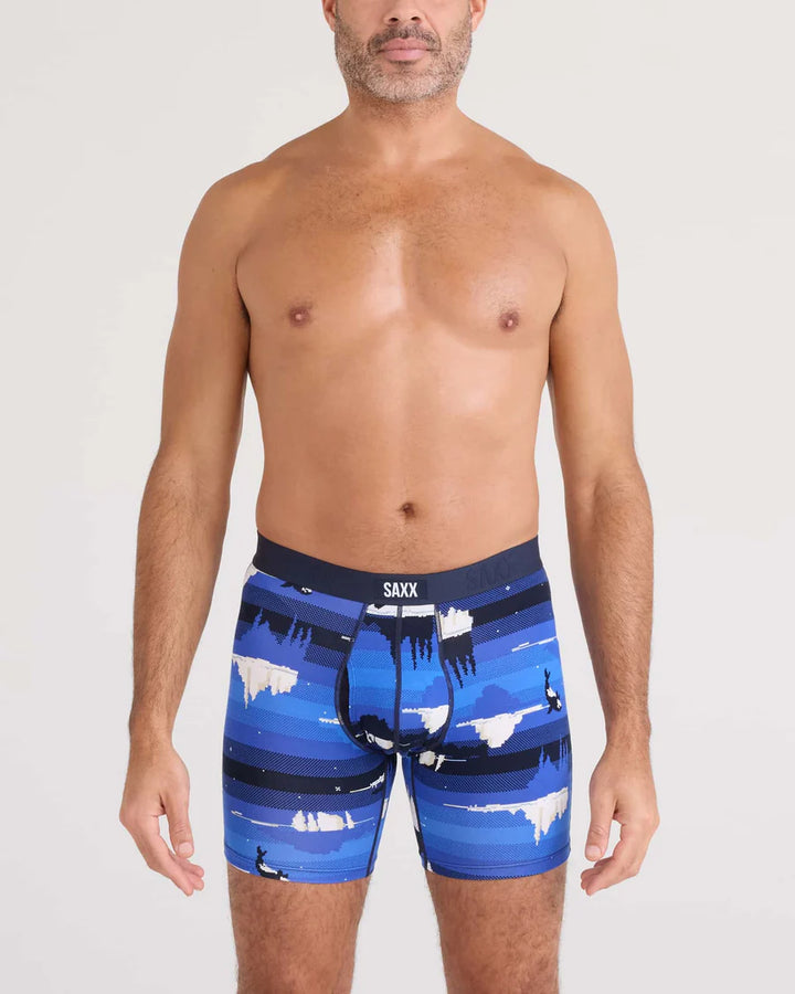 Saxx Vibe Xtra Soft Boxer Brief - Iceberg Stripe