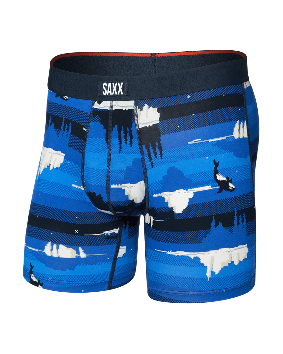 Saxx Vibe Xtra Soft Boxer Brief - Iceberg Stripe