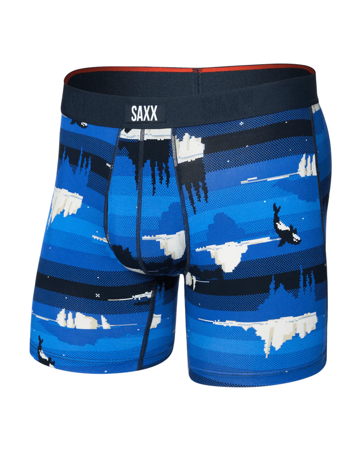 Saxx Vibe Xtra Soft Boxer Brief - Iceberg Stripe
