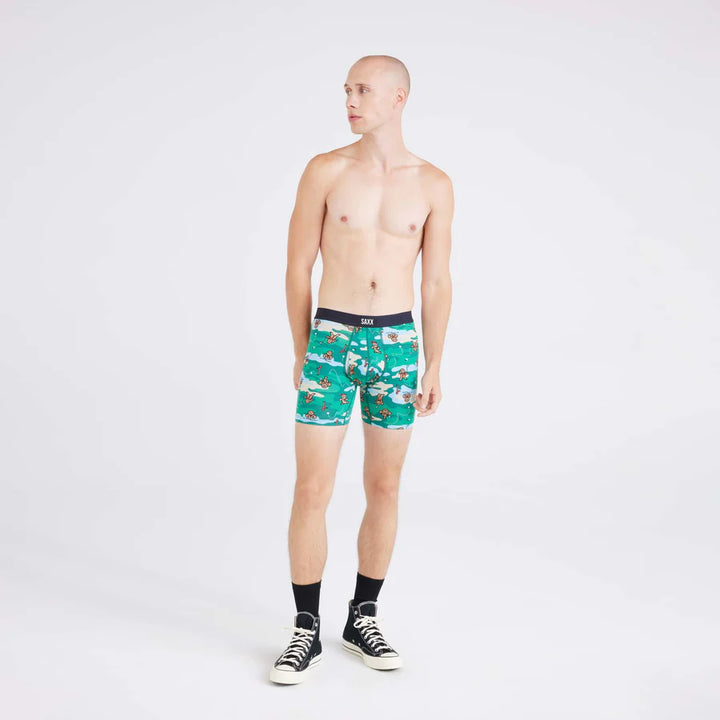 Saxx Vibe Xtra Super Soft Boxer Brief - Holiday Par-Tee-Green
