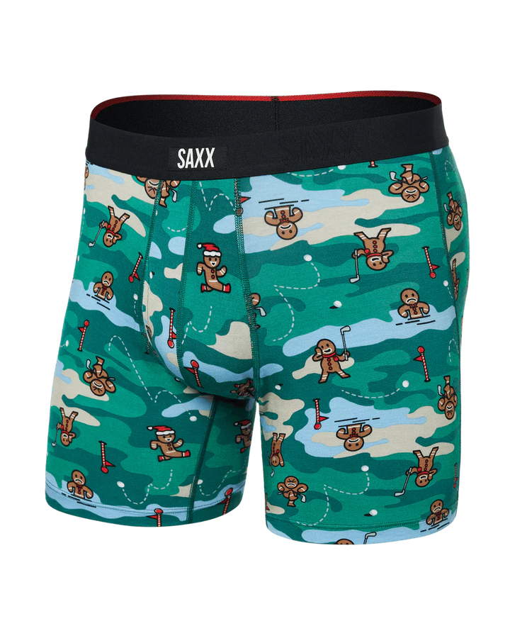 Saxx Vibe Xtra Super Soft Boxer Brief - Holiday Par-Tee-Green