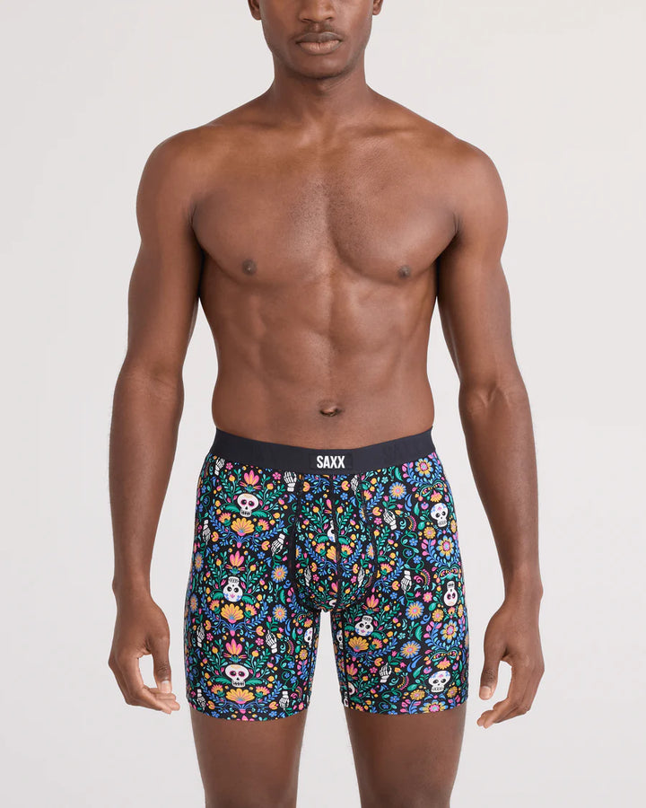 Saxx Vibe Xtra Soft Boxer Brief - Skull Garden-Multi