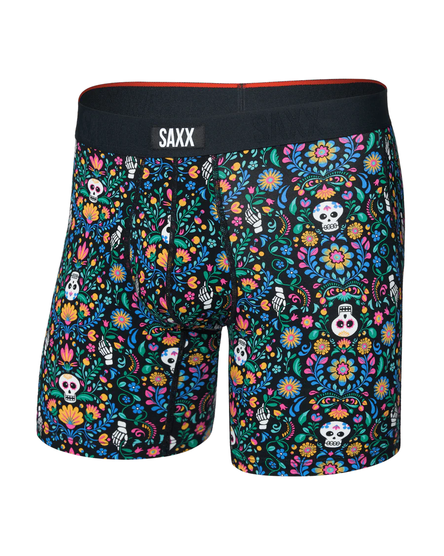 Saxx Vibe Xtra Soft Boxer Brief - Skull Garden-Multi