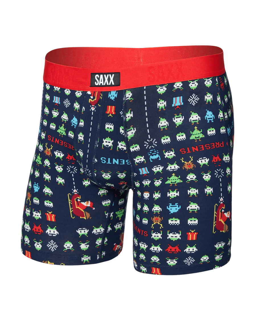 Saxx Vibe Xtra Soft Boxer Brief - Sleigh Invaders