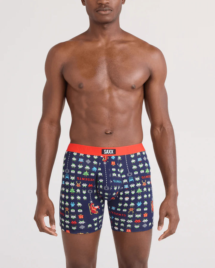 Saxx Vibe Xtra Soft Boxer Brief - Sleigh Invaders