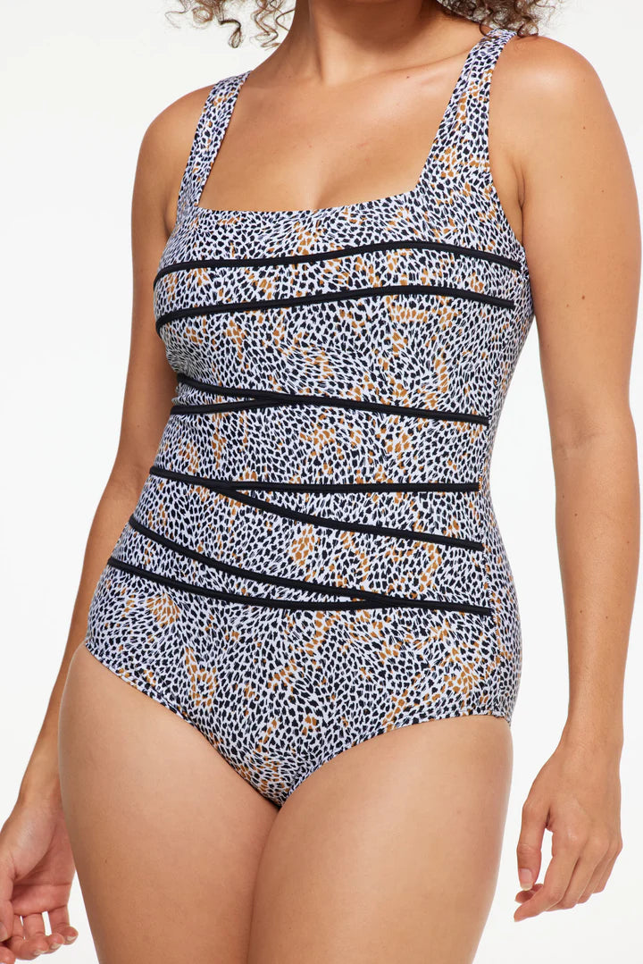 Togs Square Neck Binding One Piece - Size 8