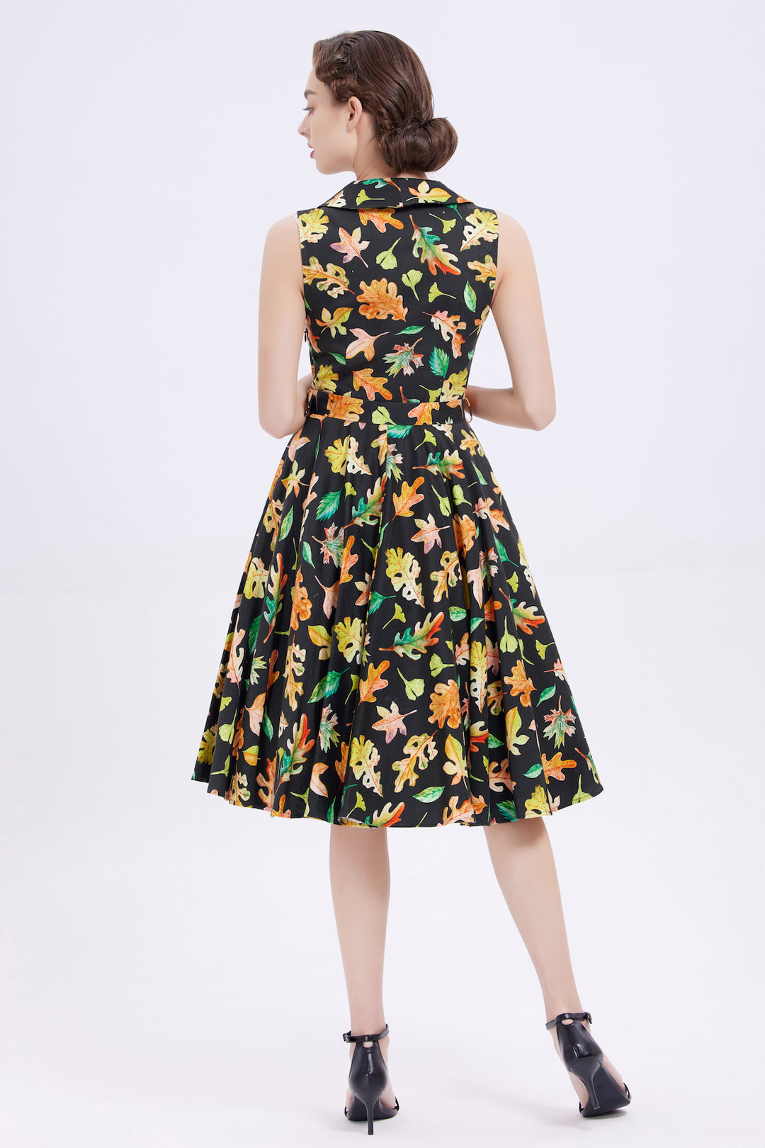 "Jani" Autumn Leaves Fit & Flare Dress