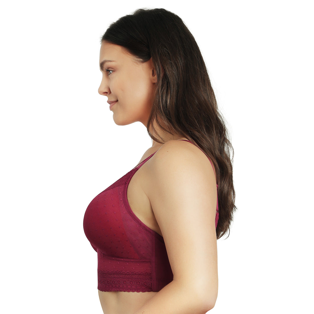 Mia Dot Bralette - Blackberry