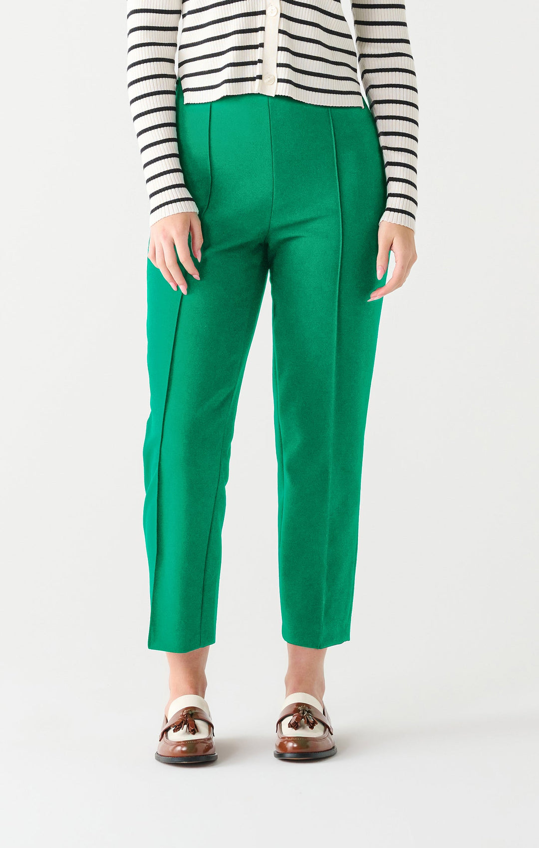 High Waist Pin Tuck Pants