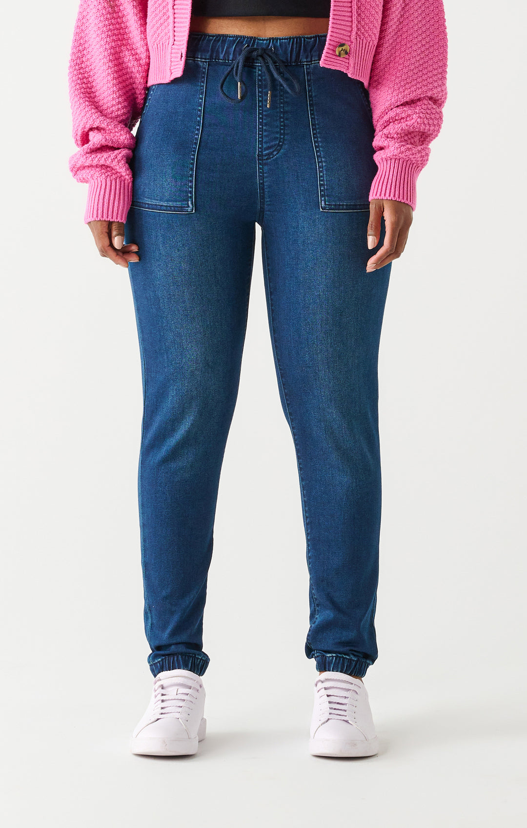 Dex High Rise Knit Denim Jogger