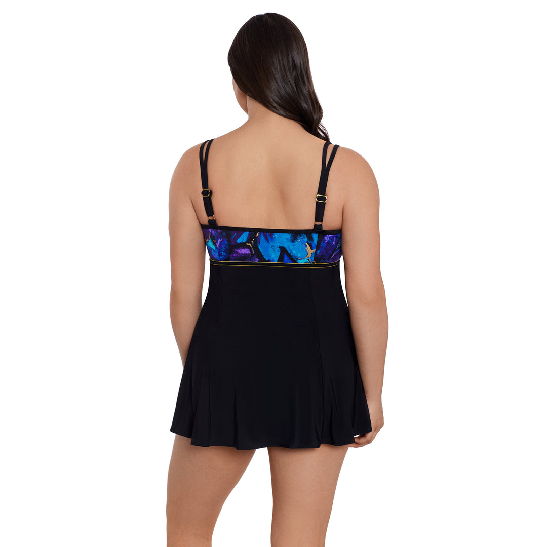 Gypsy Empire Princess Seam Long Torso Swim Dress - Size 24