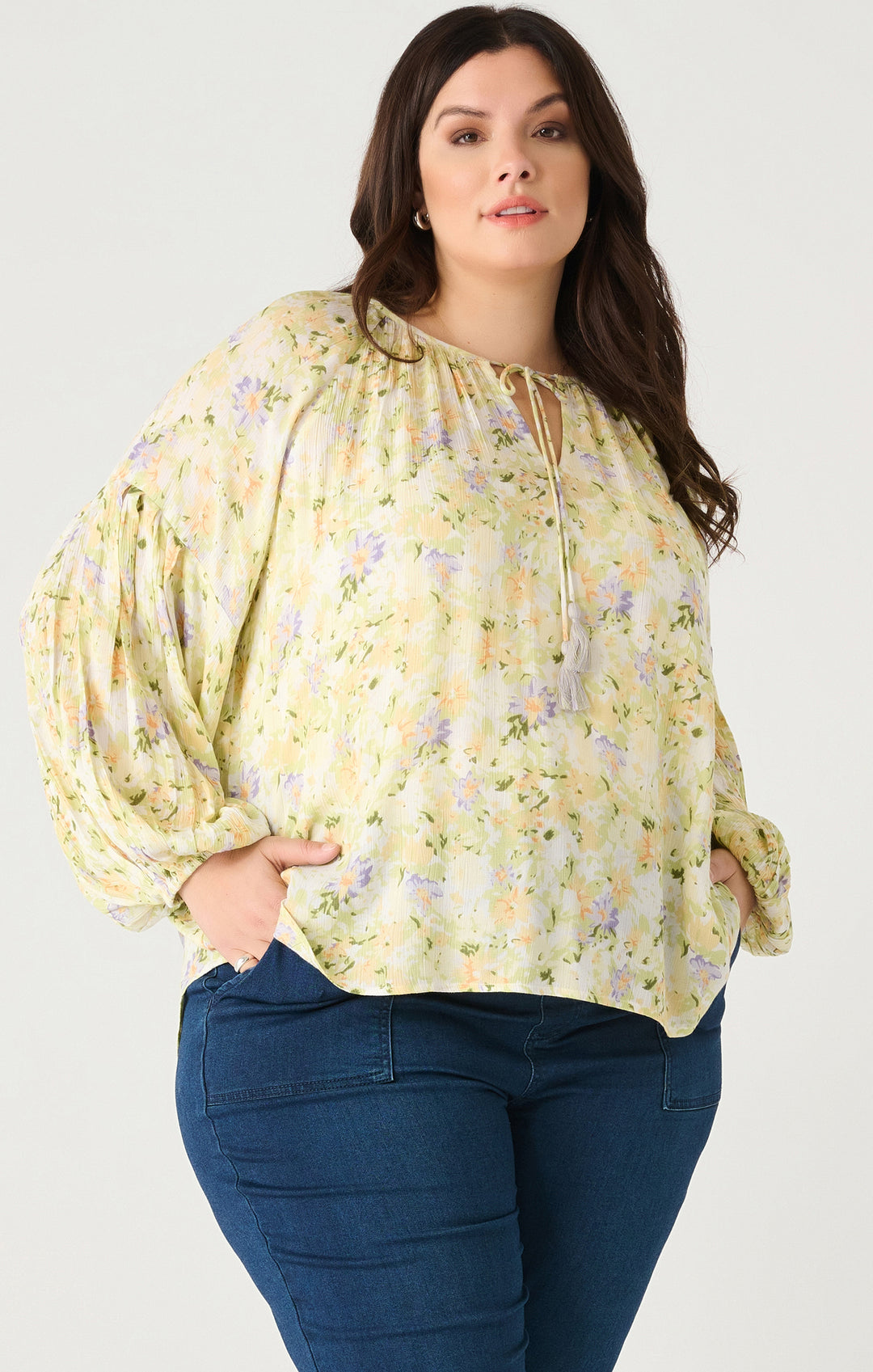 Dex Floral Peasant Blouse