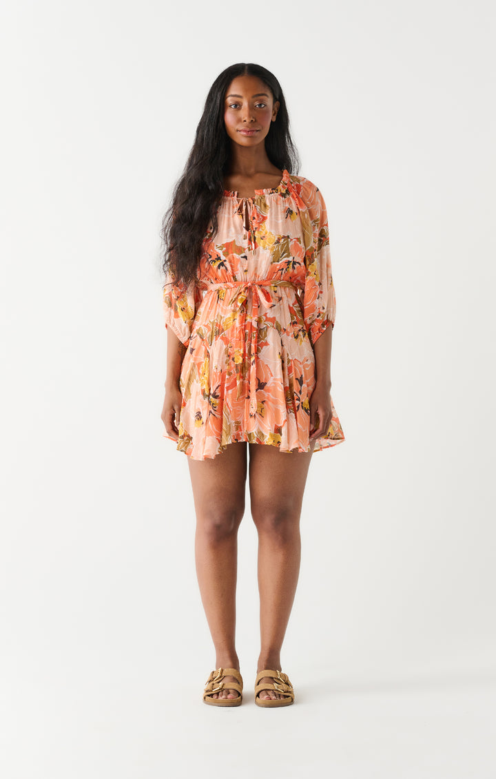 Dex Puff Sleeve Belted Mini Dress