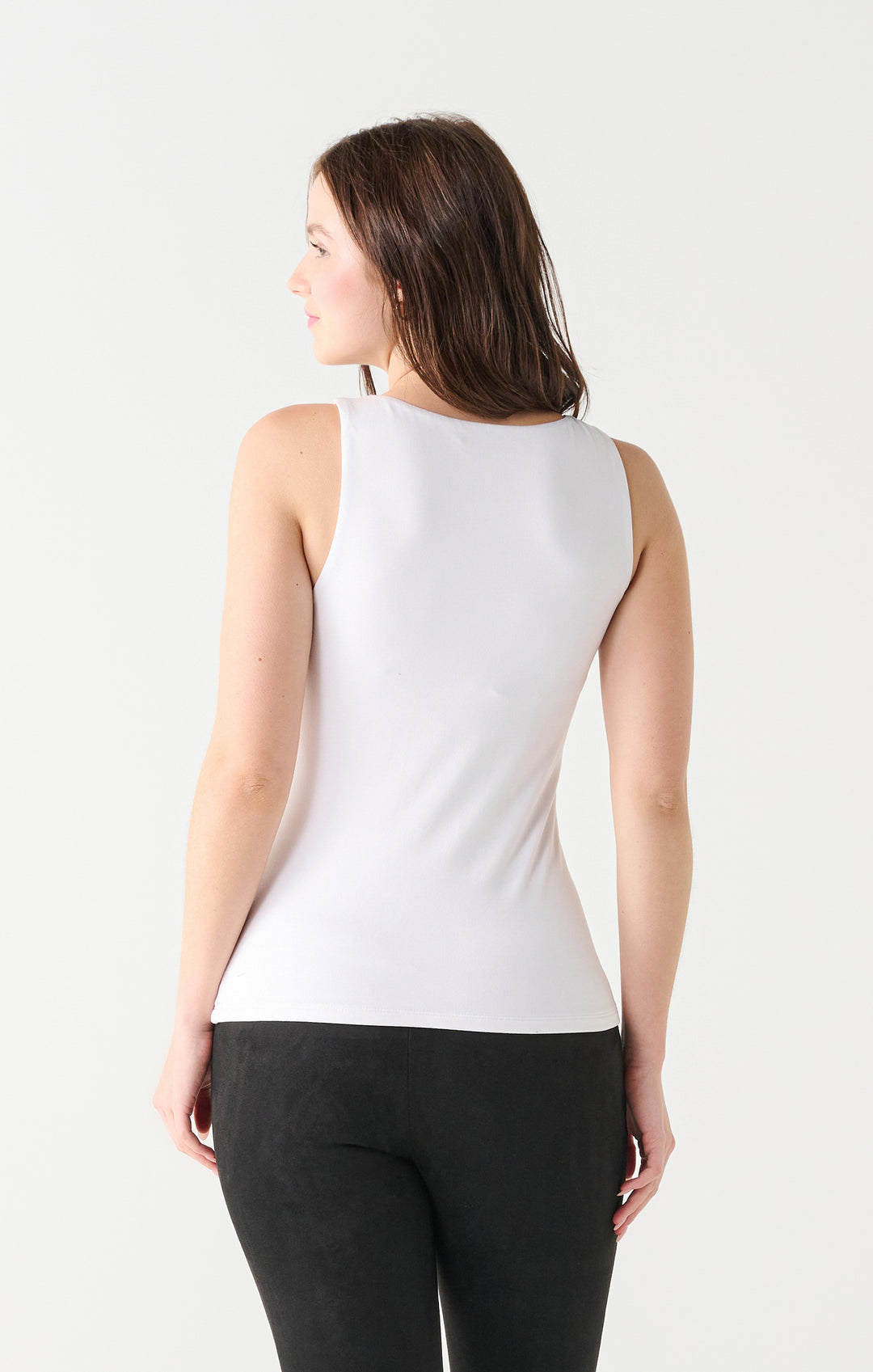 Square Neck White Tank - Size X-Large
