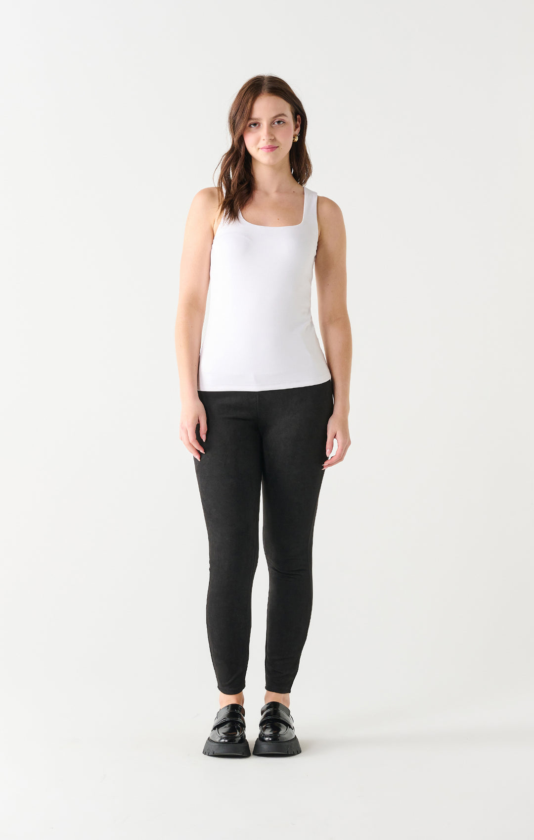 Square Neck White Tank