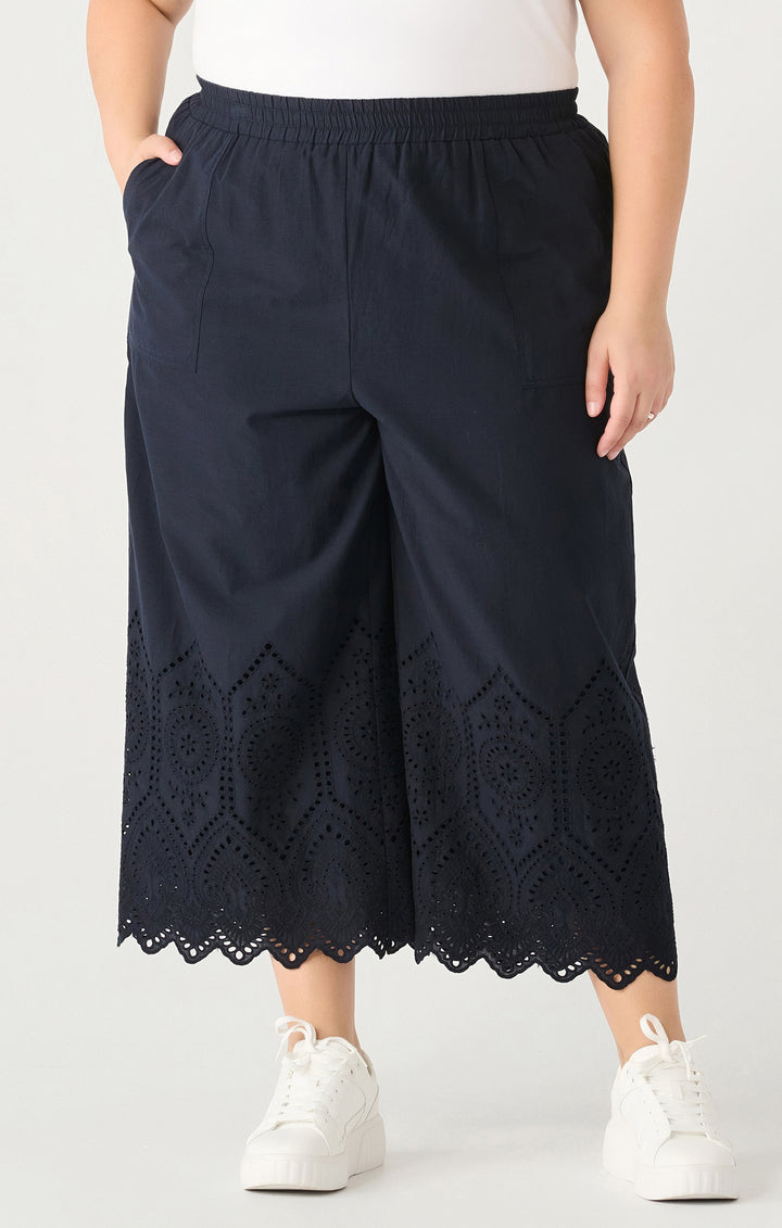 Dex Plus High Waisted Eyelet Pull On Pants