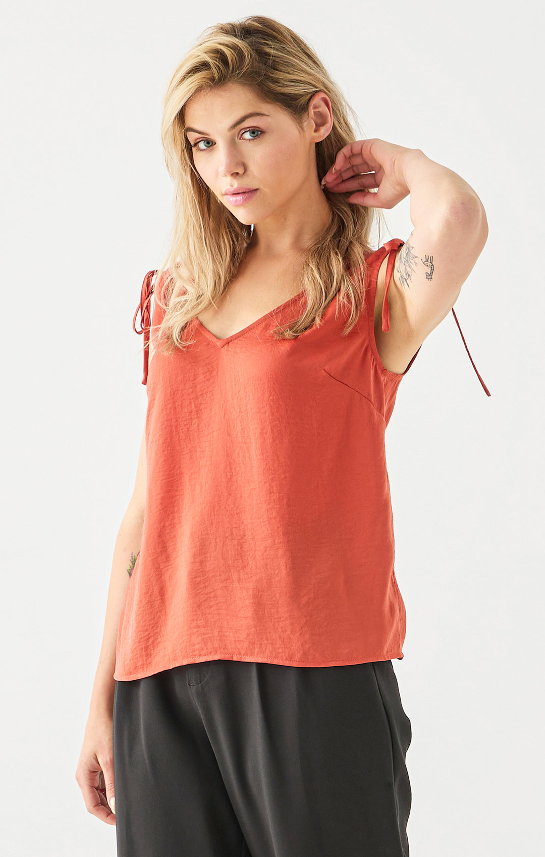 V-Neck Shoulder Tie Top