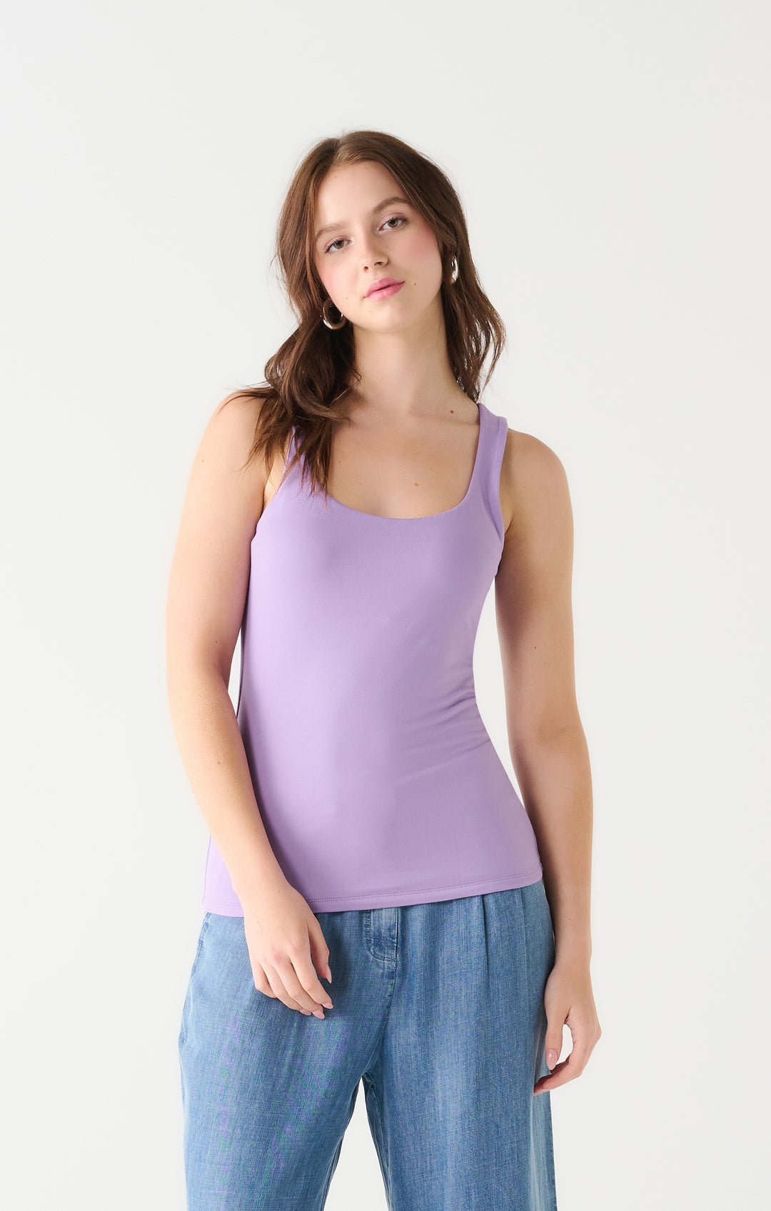 Square Neck Lavender Tank