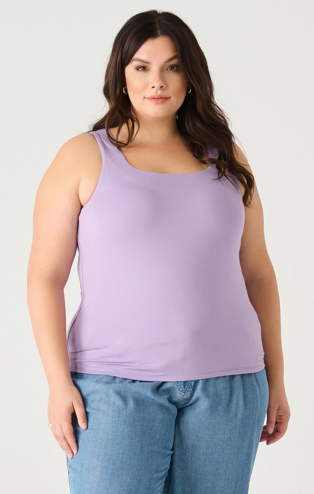Dex Square Neck Lavender Tank Top