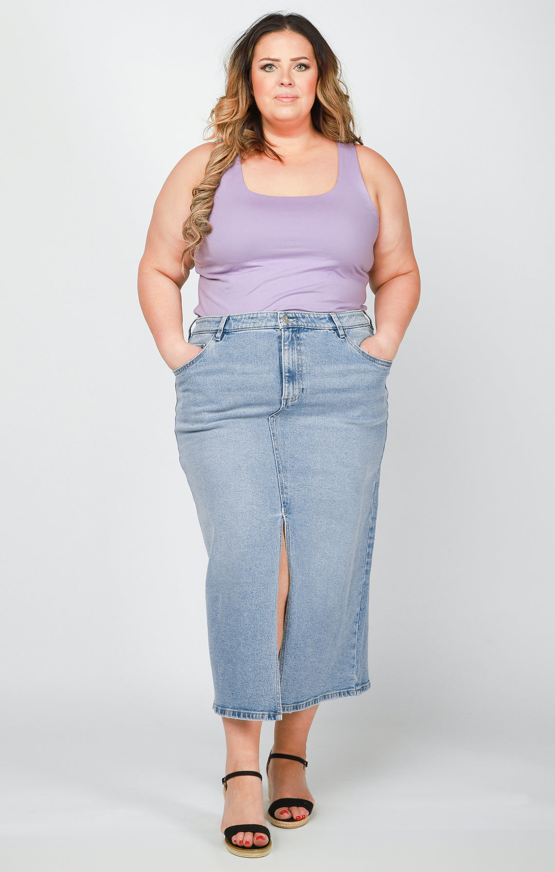 Dex Maxi Denim Skirt