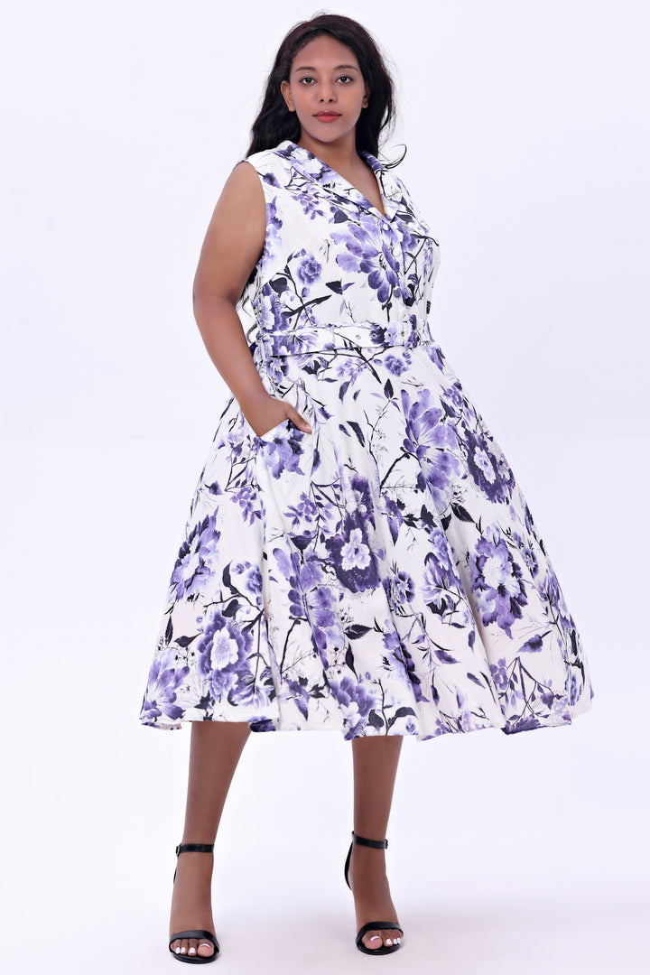 "Jani" Fit & Flare Dress with Pockets