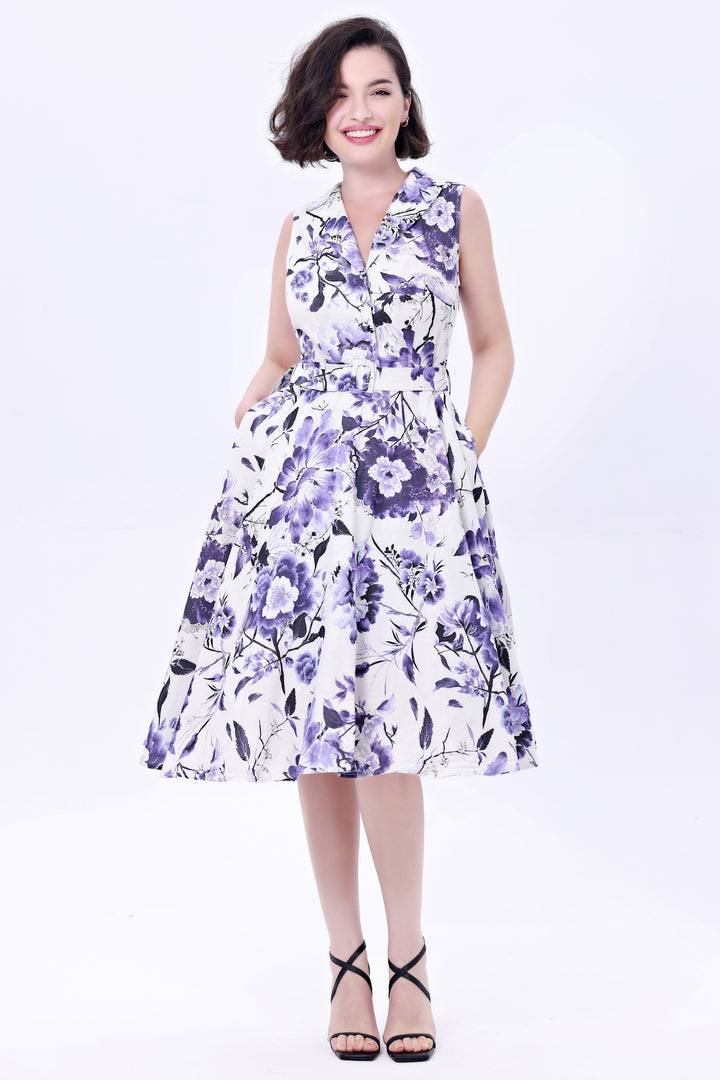 "Jani" Fit & Flare Dress with Pockets